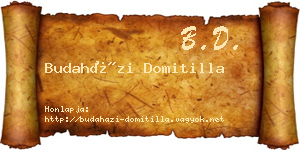 Budaházi Domitilla névjegykártya